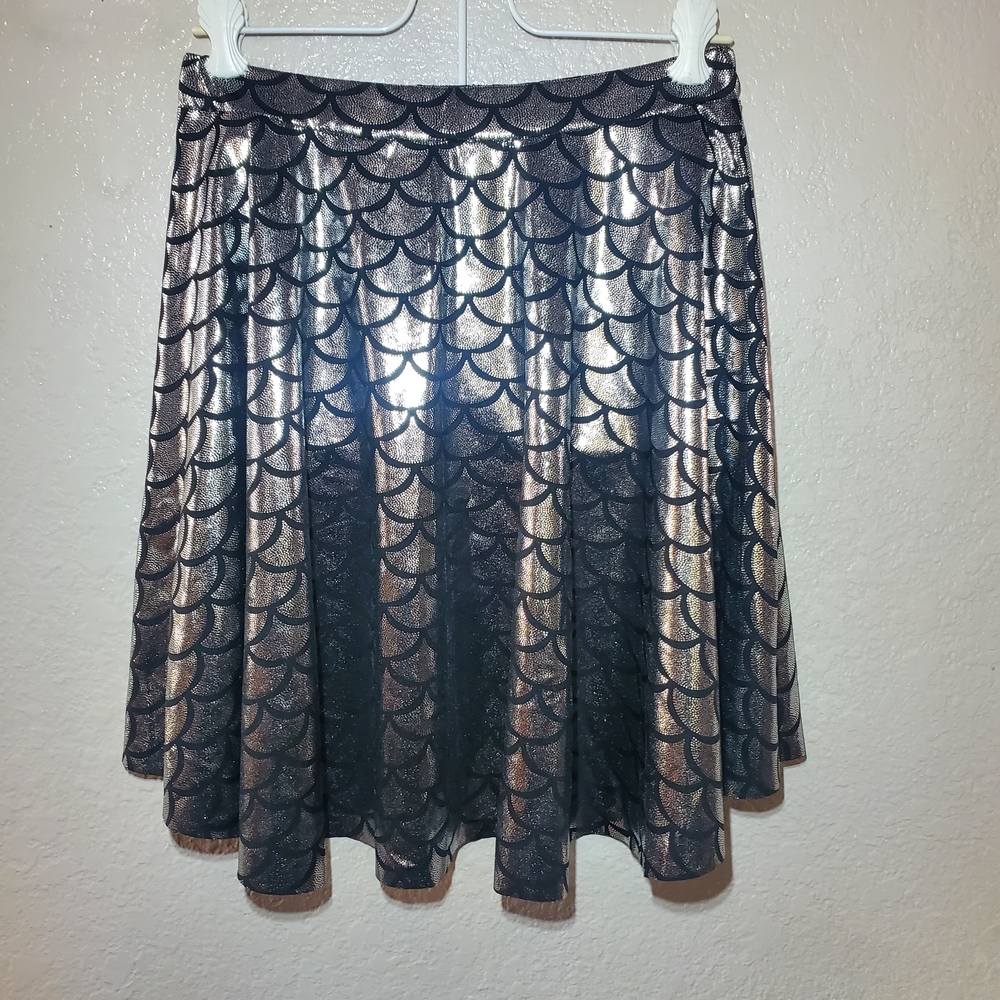 Elegant Black and Silver Mermaid Skirt L - Picture 9 of 11